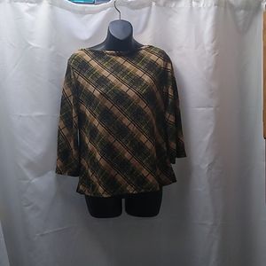 Kathy Ireland golf and green plaid shirt